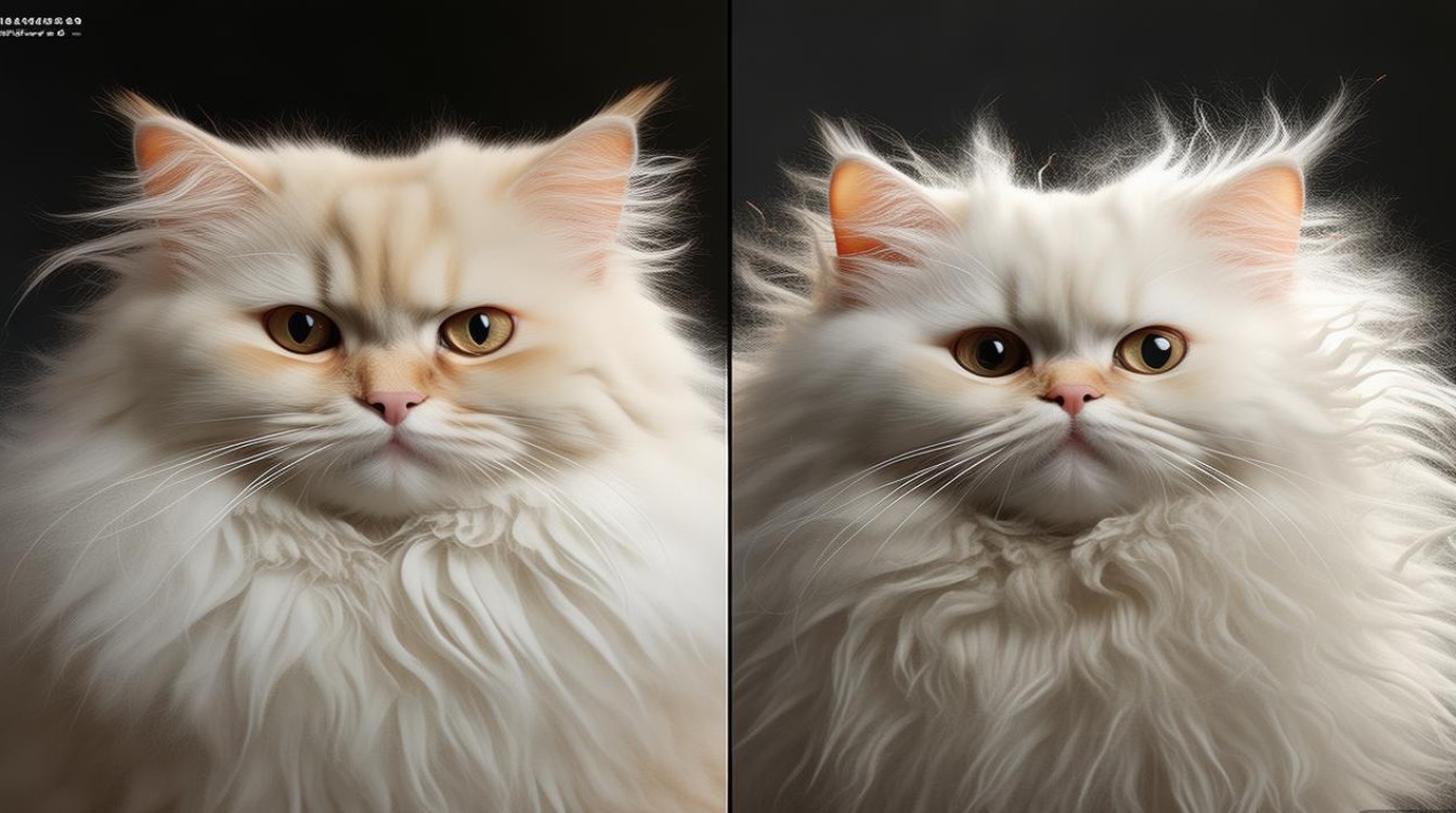 猫咪炸毛前后