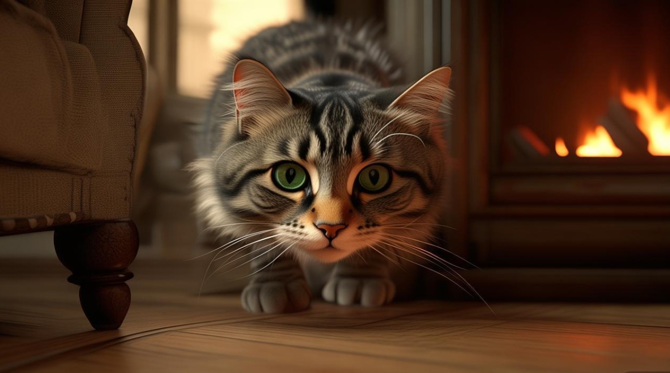 猫咪喜欢偷袭我