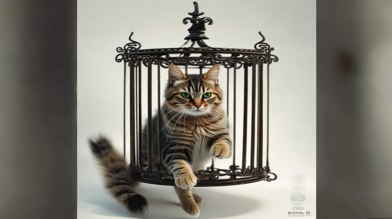 猫咪各种蹭笼子