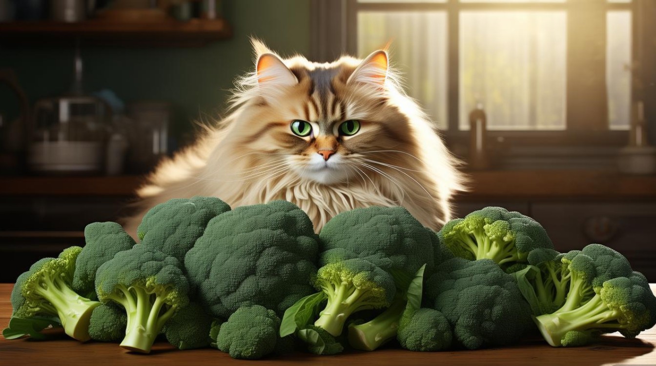 猫咪爱吃西兰花