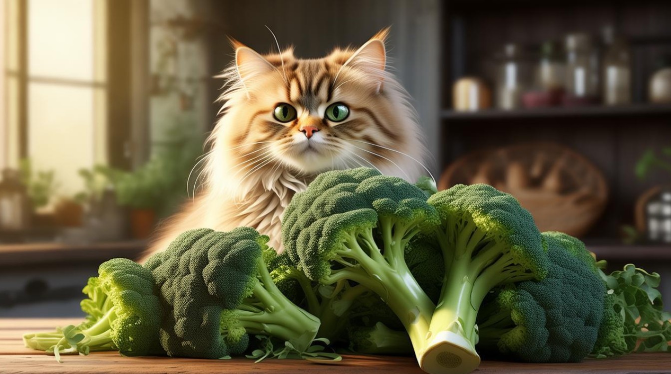 猫咪爱吃西兰花