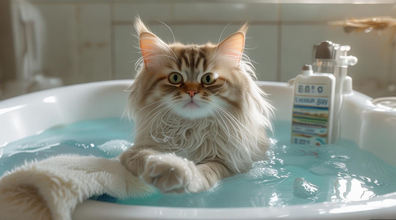 给猫咪洗澡好处
