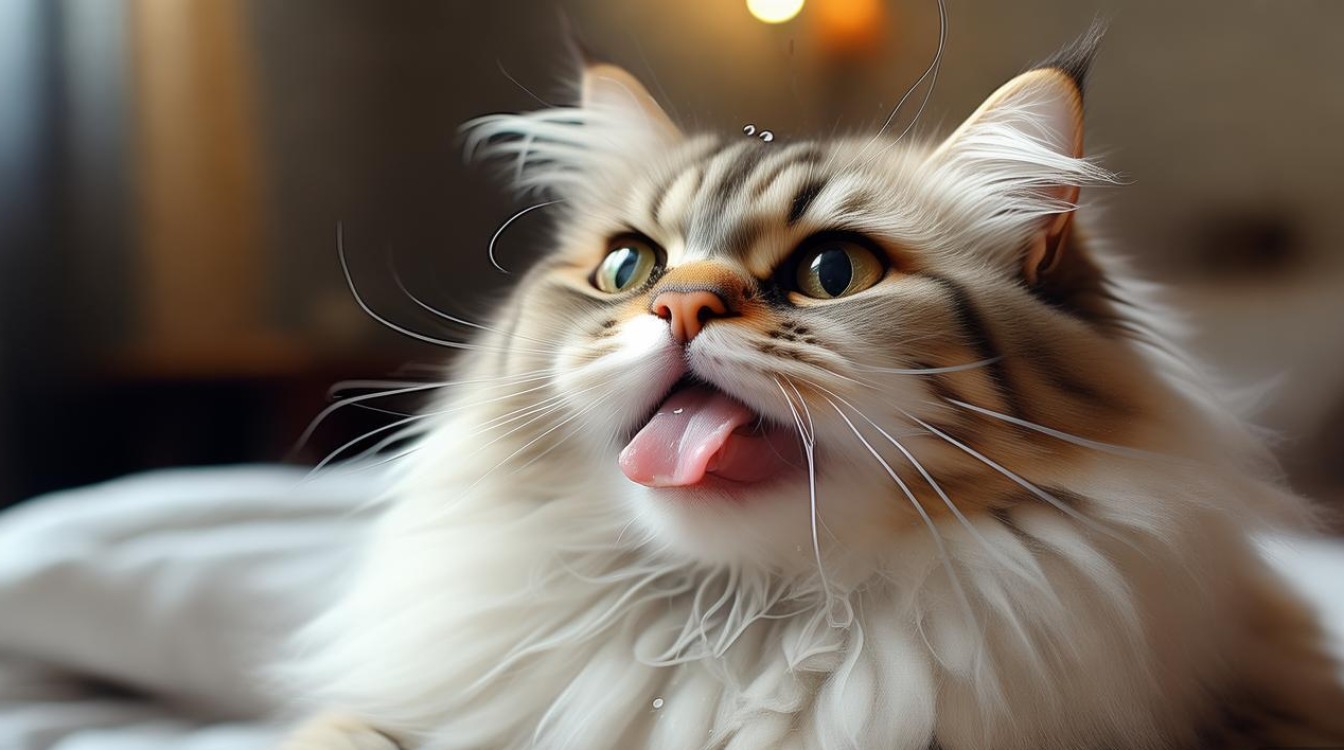 猫咪着凉烂嘴巴