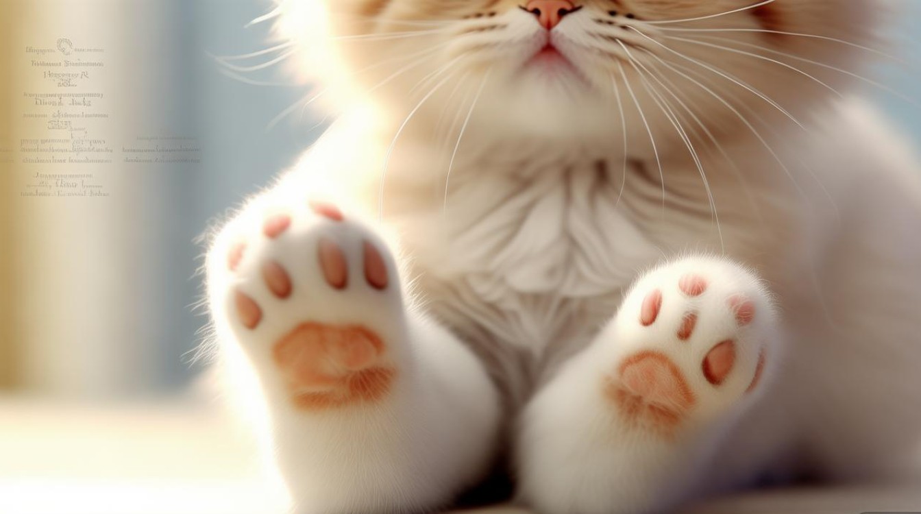 猫咪萌爪唯美