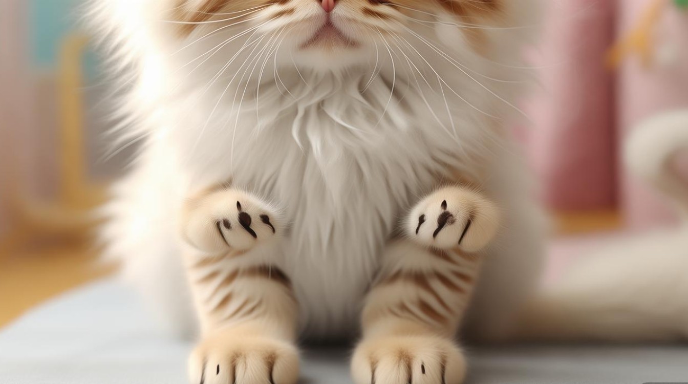 猫咪萌爪唯美