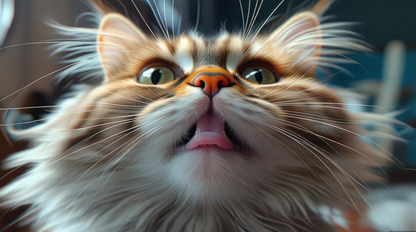 猫咪鼻子用力出气