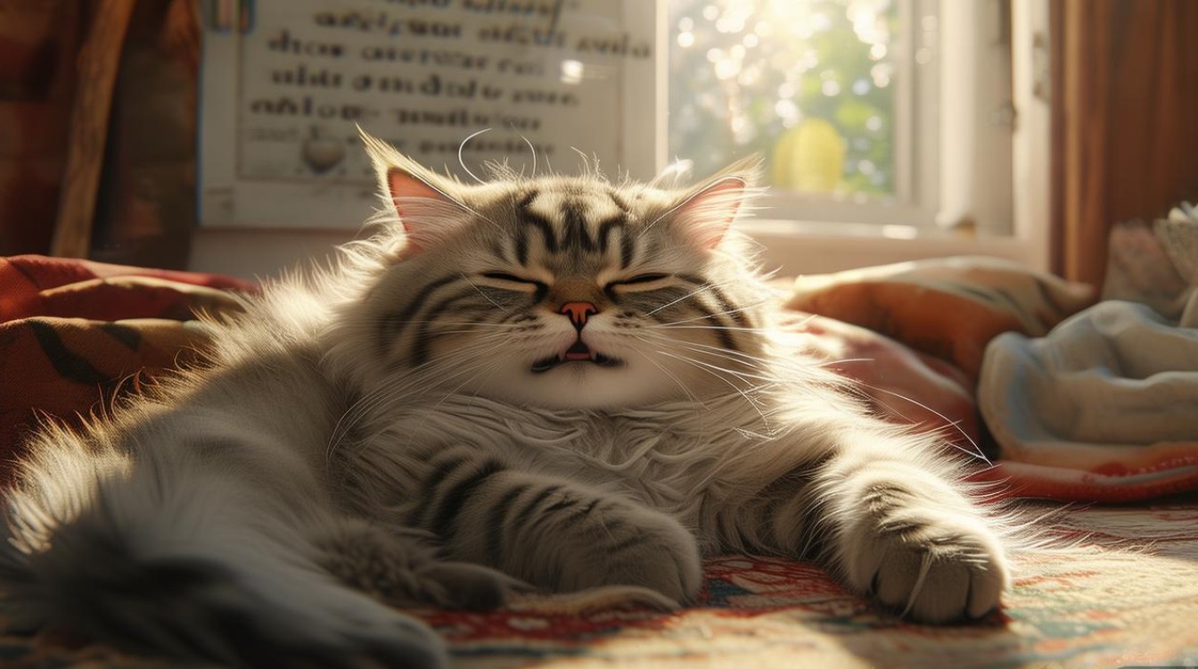 猫咪舒服流口水