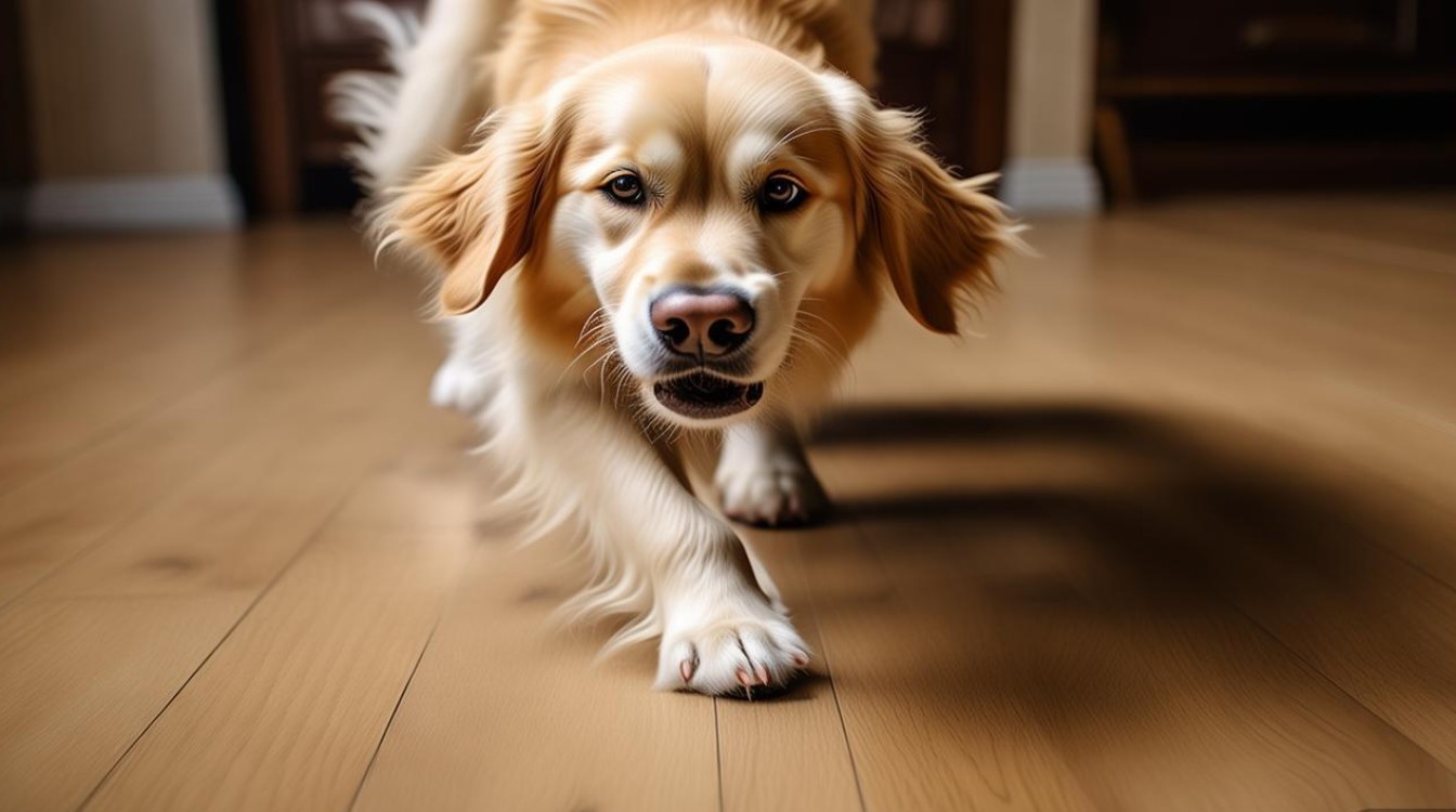 狗狗地板走路打滑
