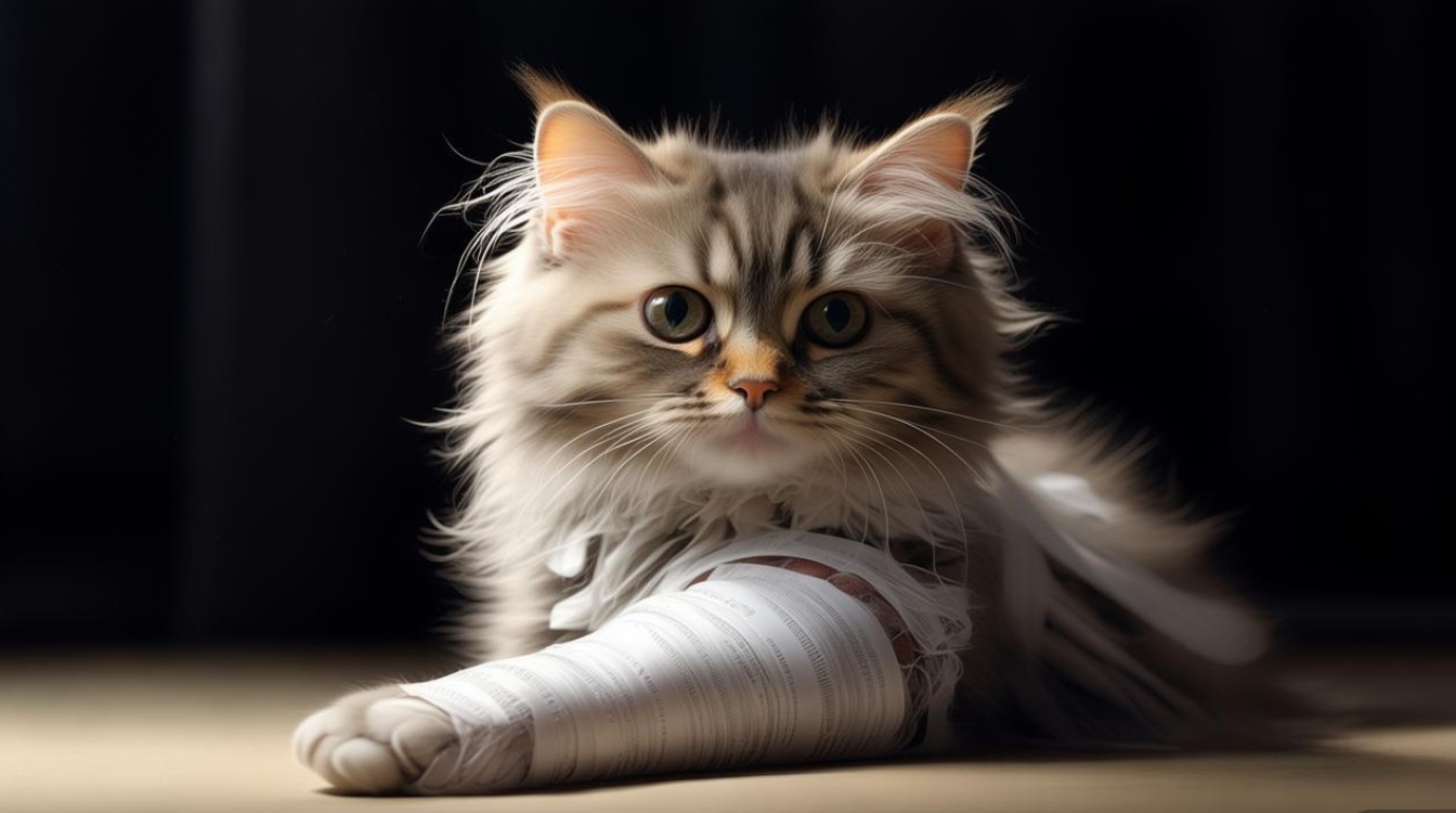 猫咪骨折乱动包扎