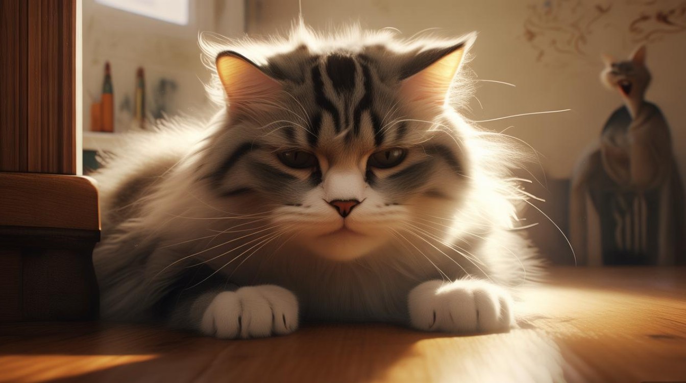 猫咪很怕别的猫