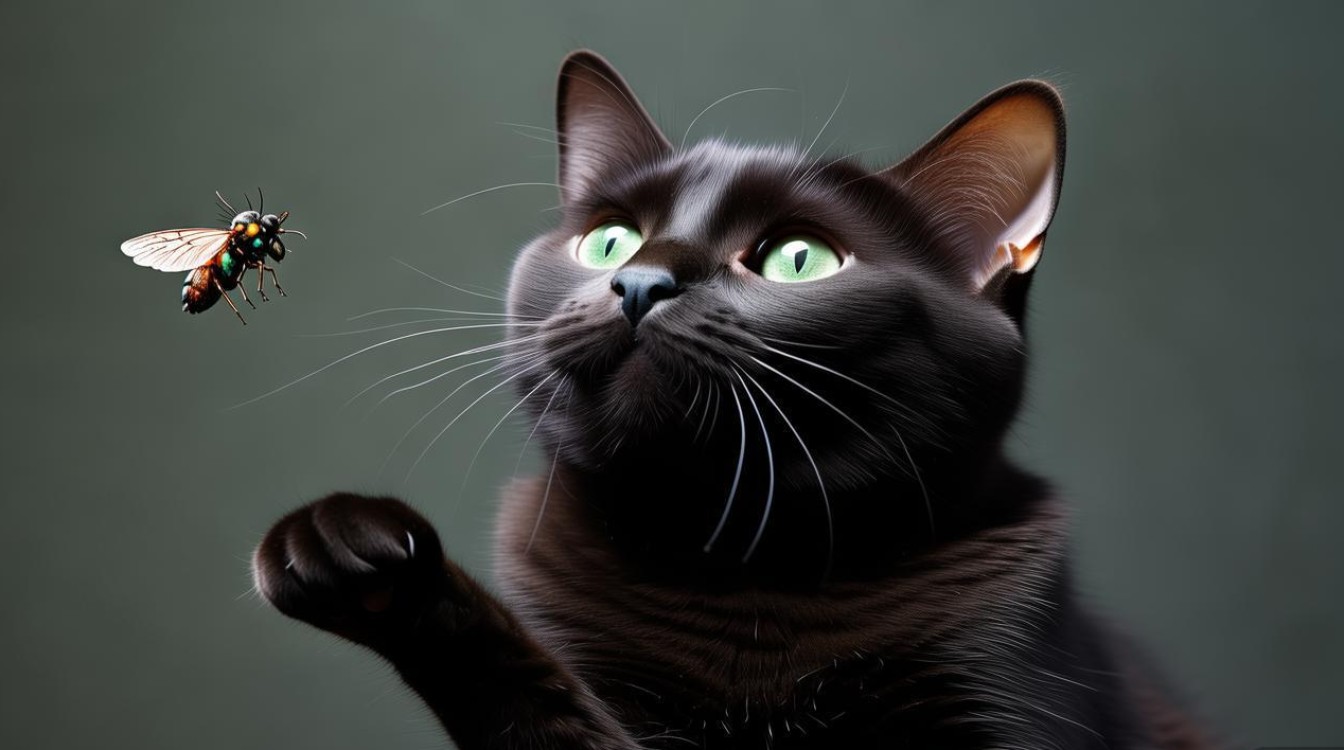 猫咪对小飞虫