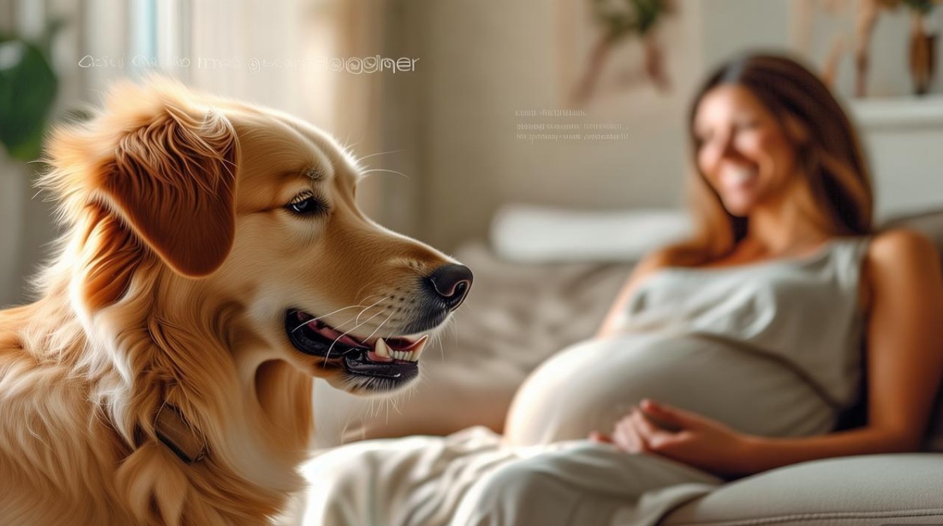 狗狗对着孕妇叫