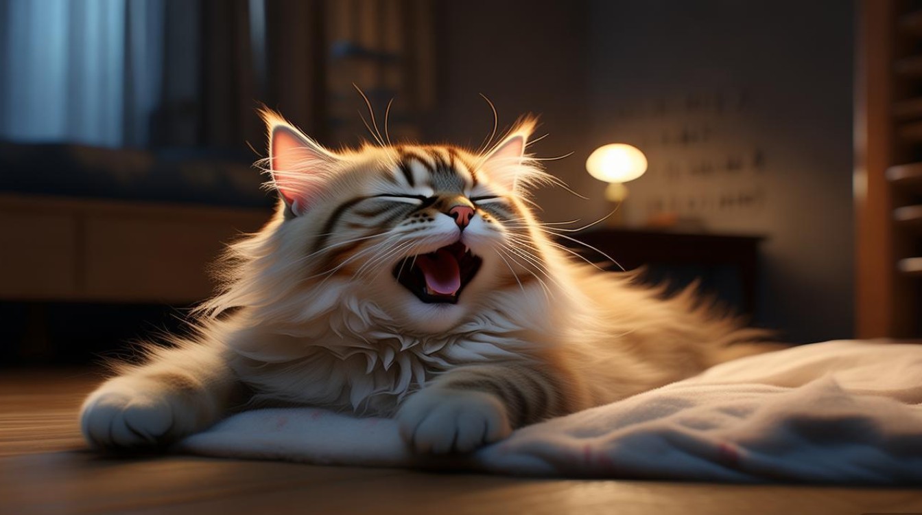 猫咪半夜流口水
