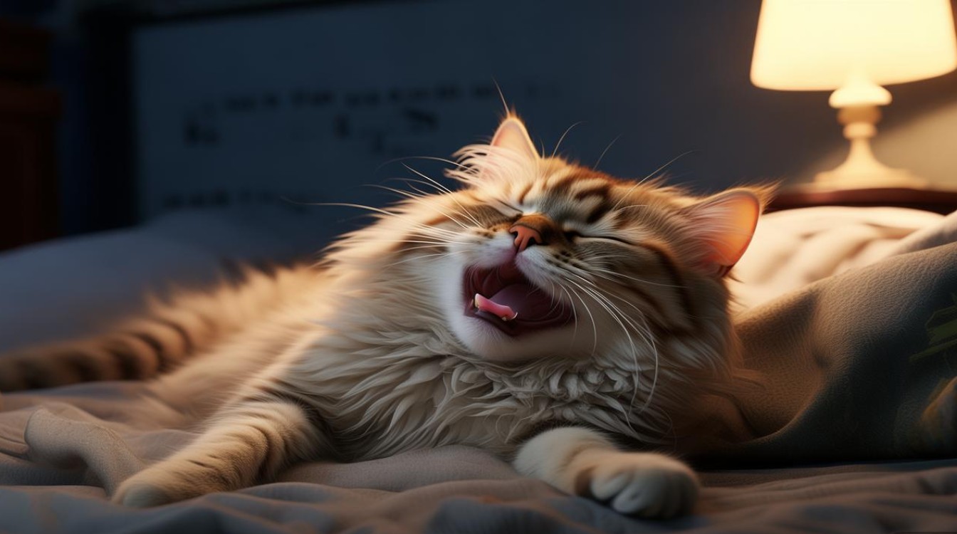 猫咪半夜流口水
