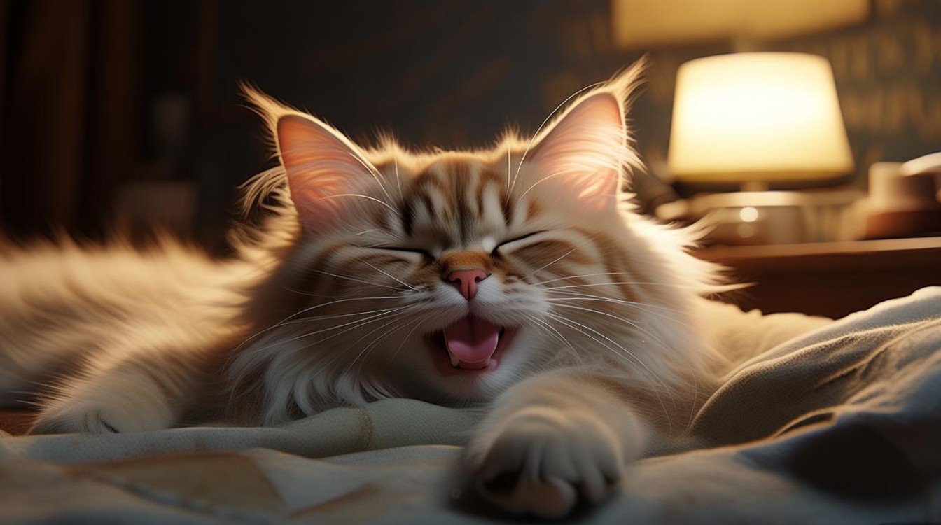 猫咪半夜流口水