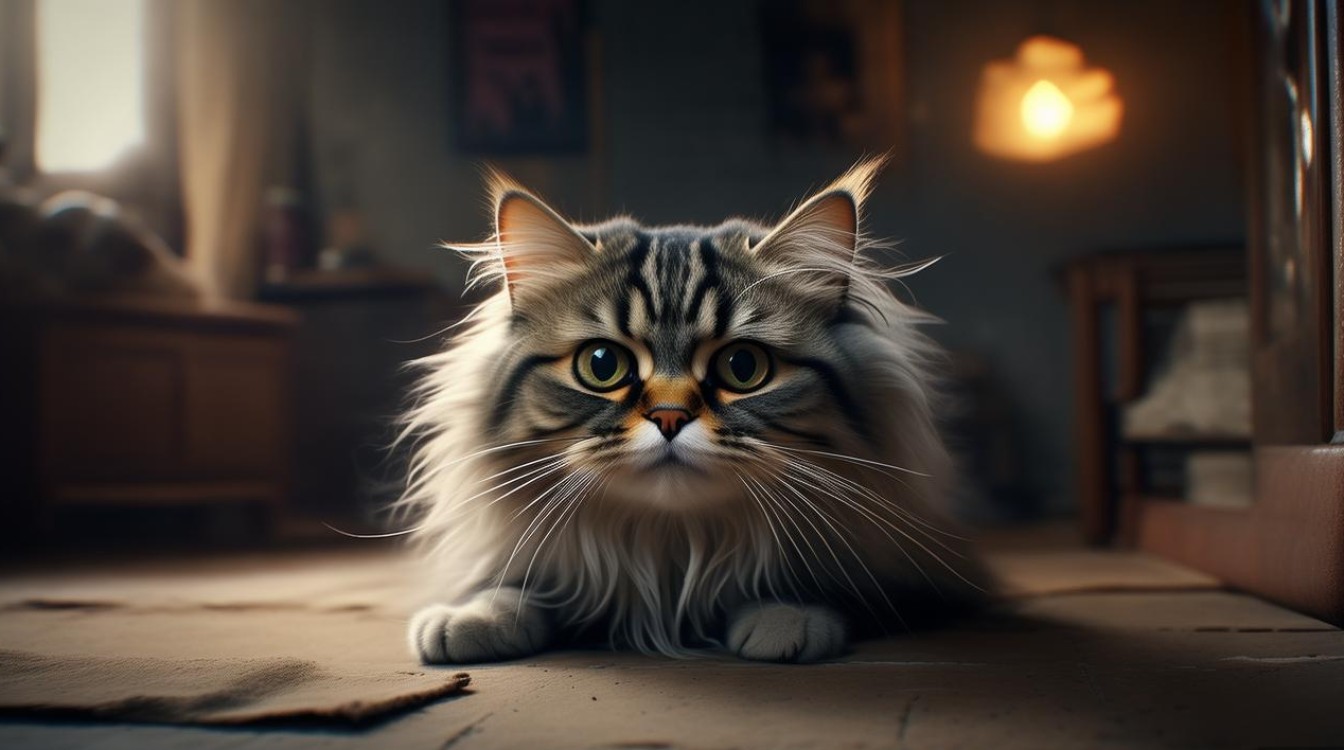 猫咪变得怕人了