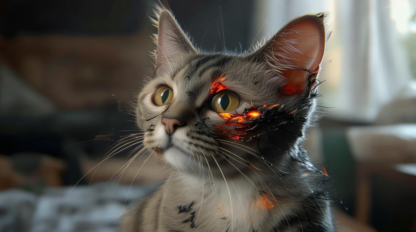 猫咪耳朵烧烧的