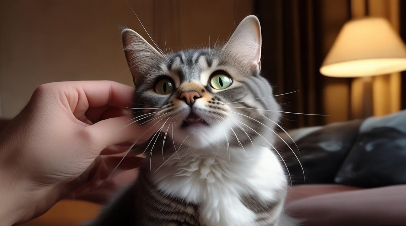 掐猫咪后颈表情