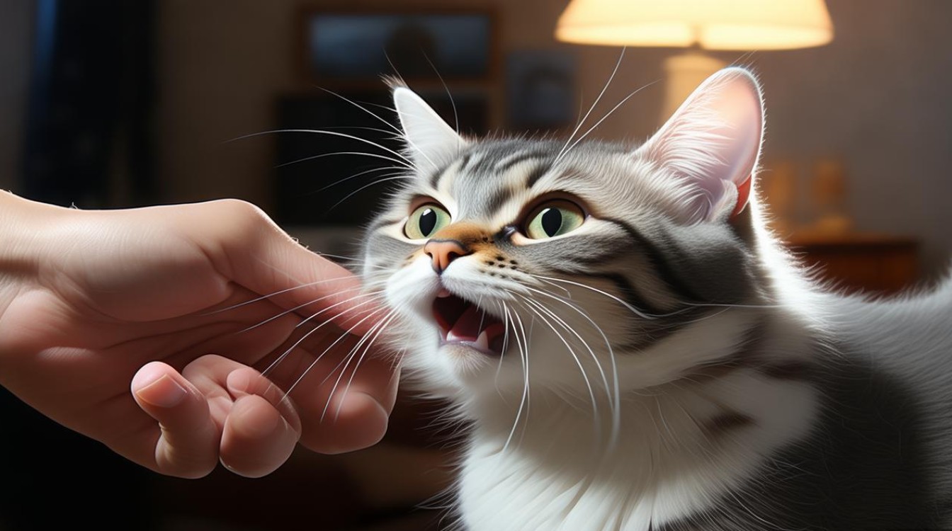 掐猫咪后颈表情