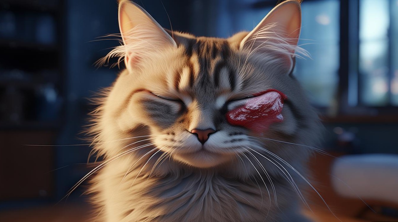 猫咪上眼角红肿