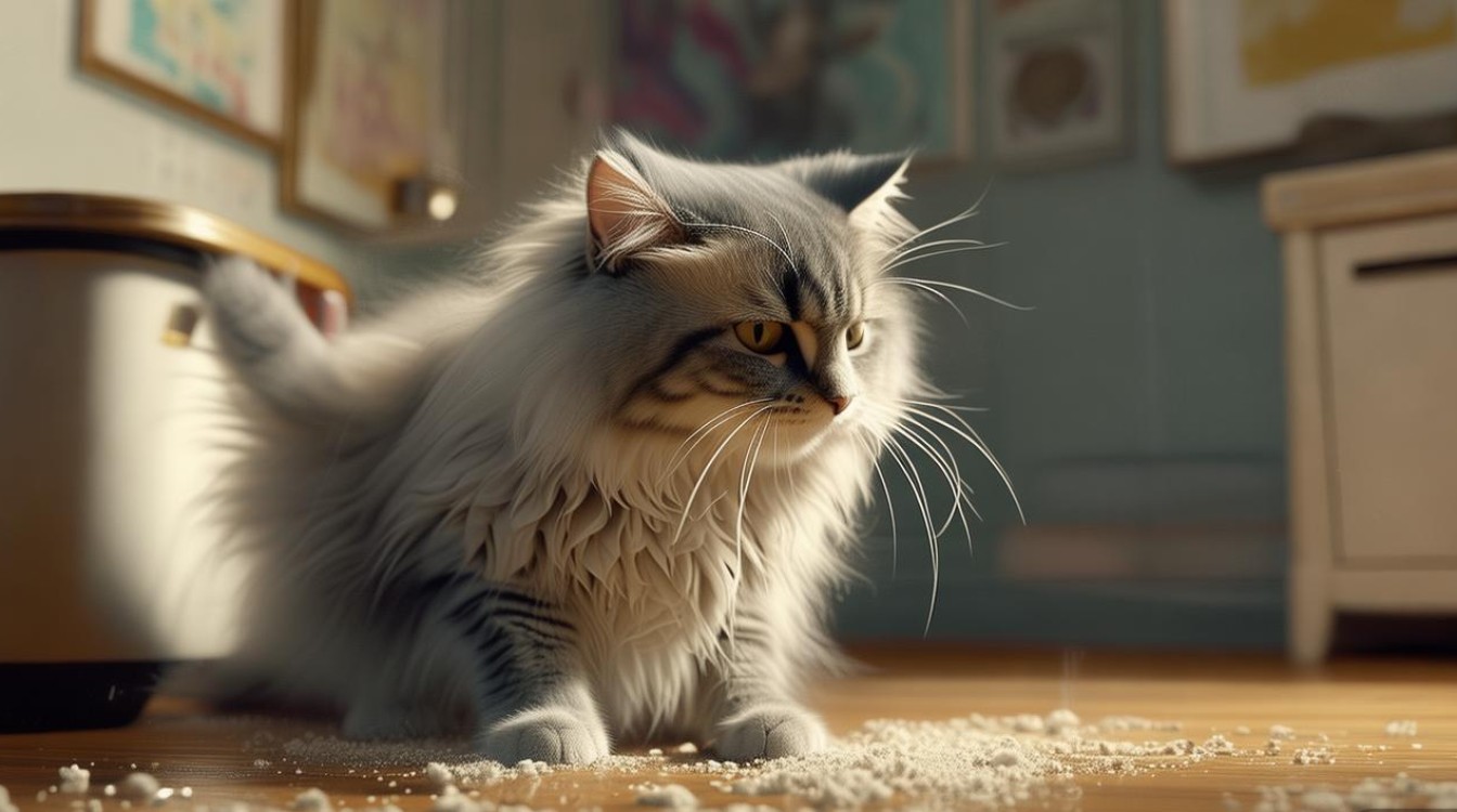 猫咪拉屎老踩
