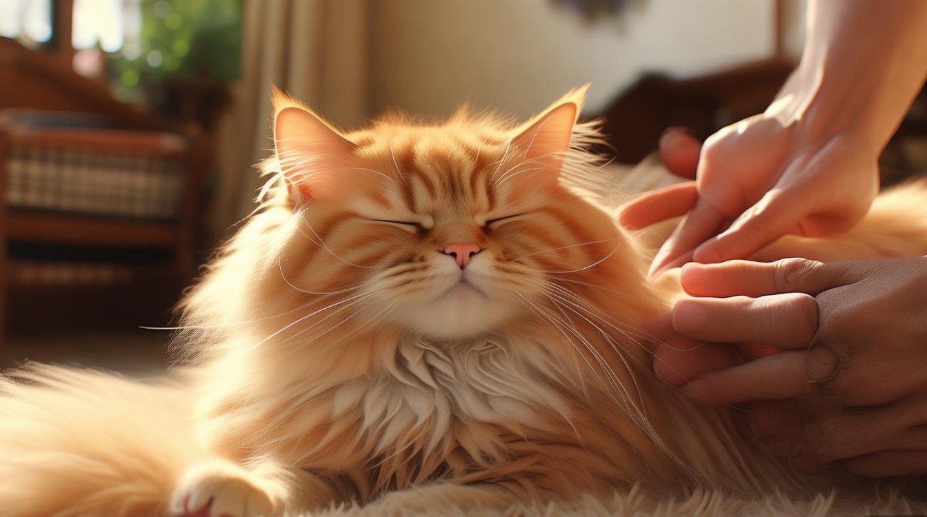猫咪按摩的图片