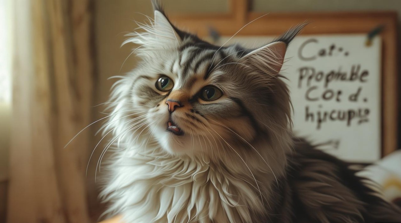 猫咪好像受凉打嗝