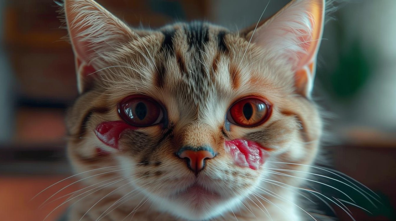猫咪眼眶外红肿