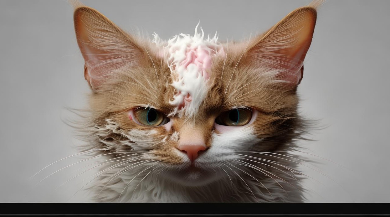 猫咪脑袋掉毛