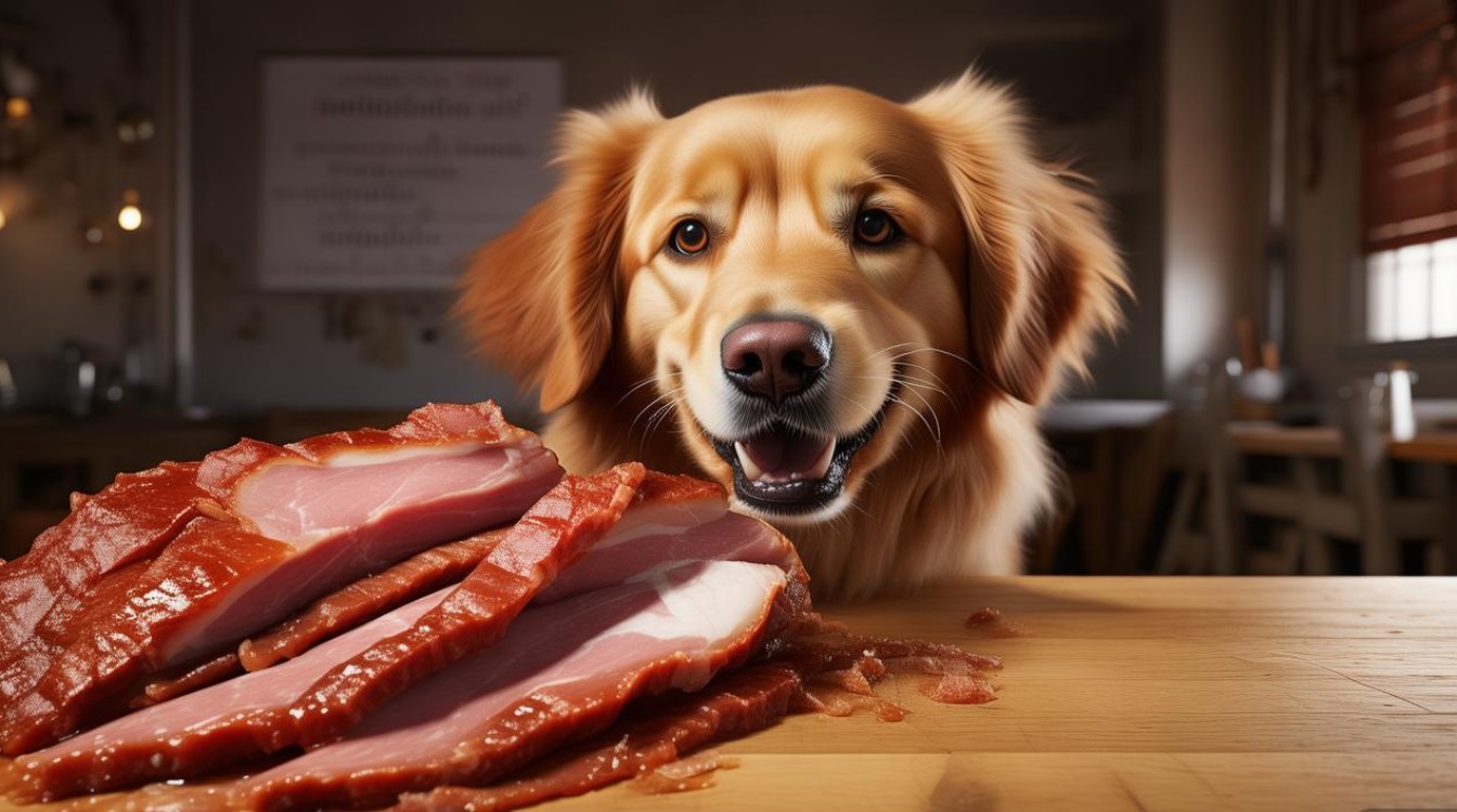 狗狗偷吃腊肉