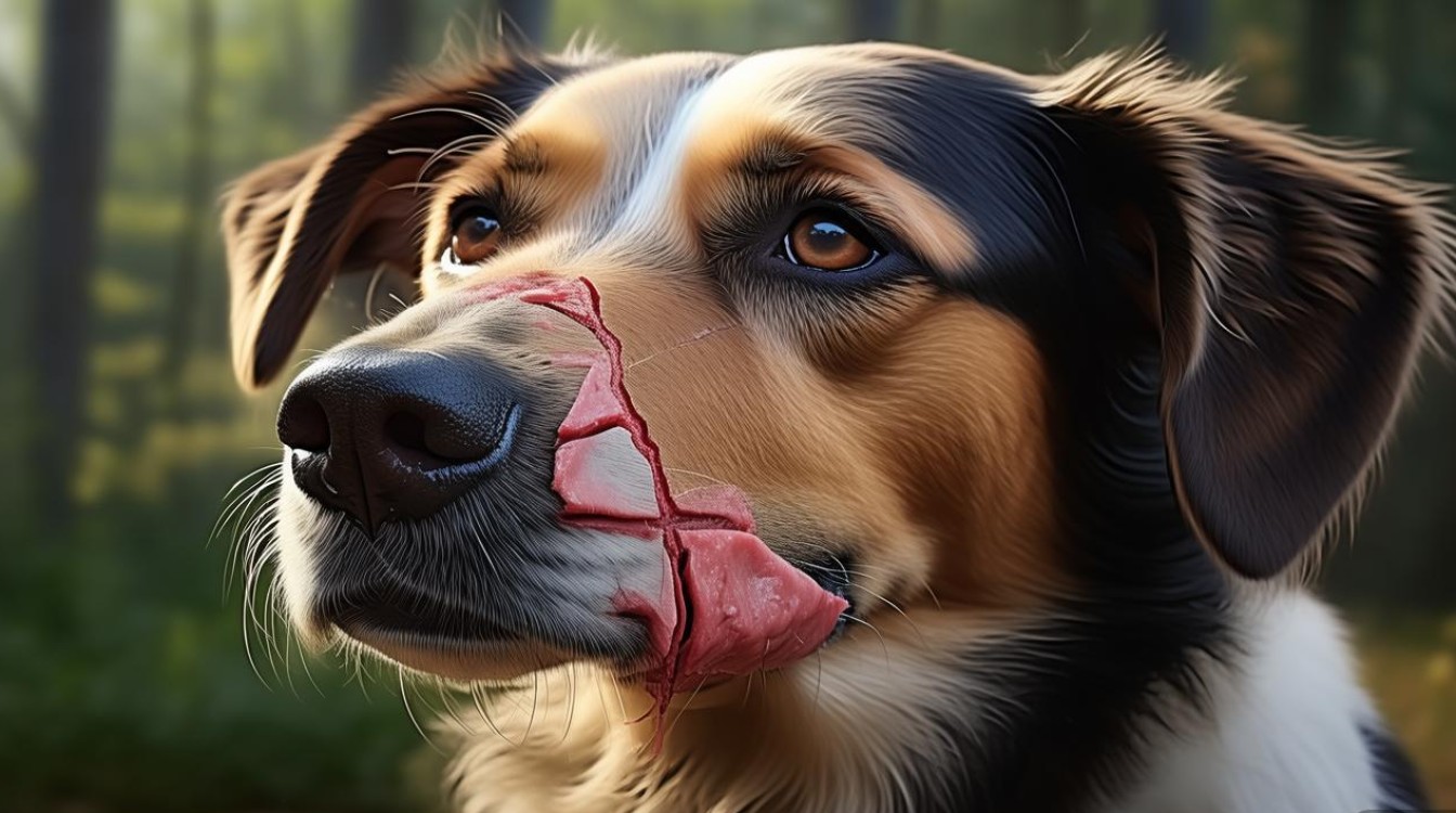 狗狗鼻裂开