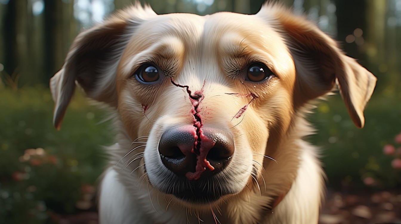 狗狗鼻裂开
