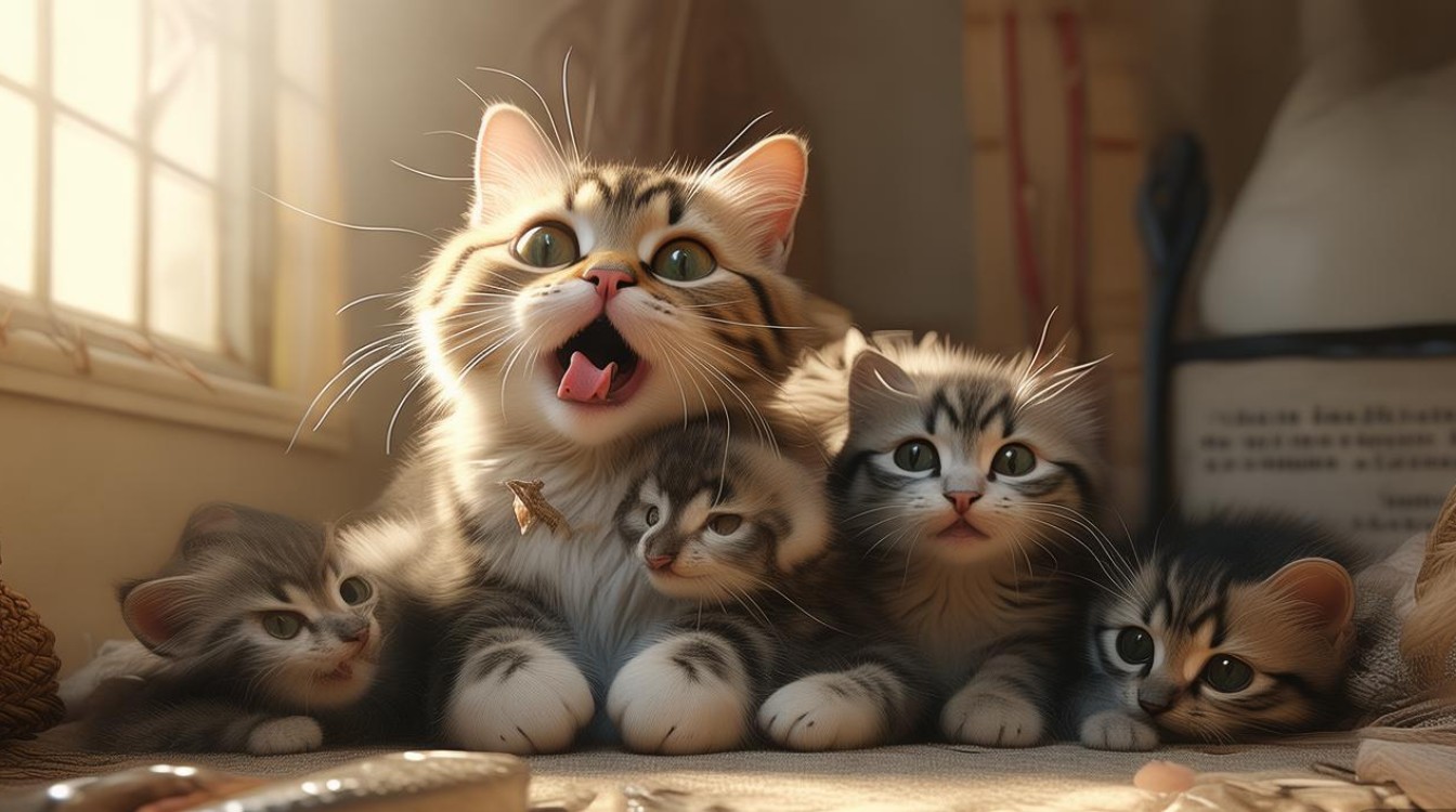 猫咪生完吐
