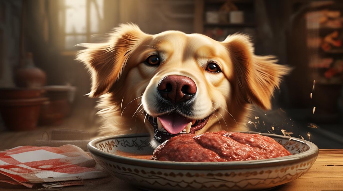 狗狗吃肉圆