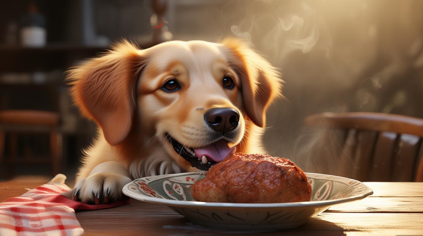 狗狗吃肉圆