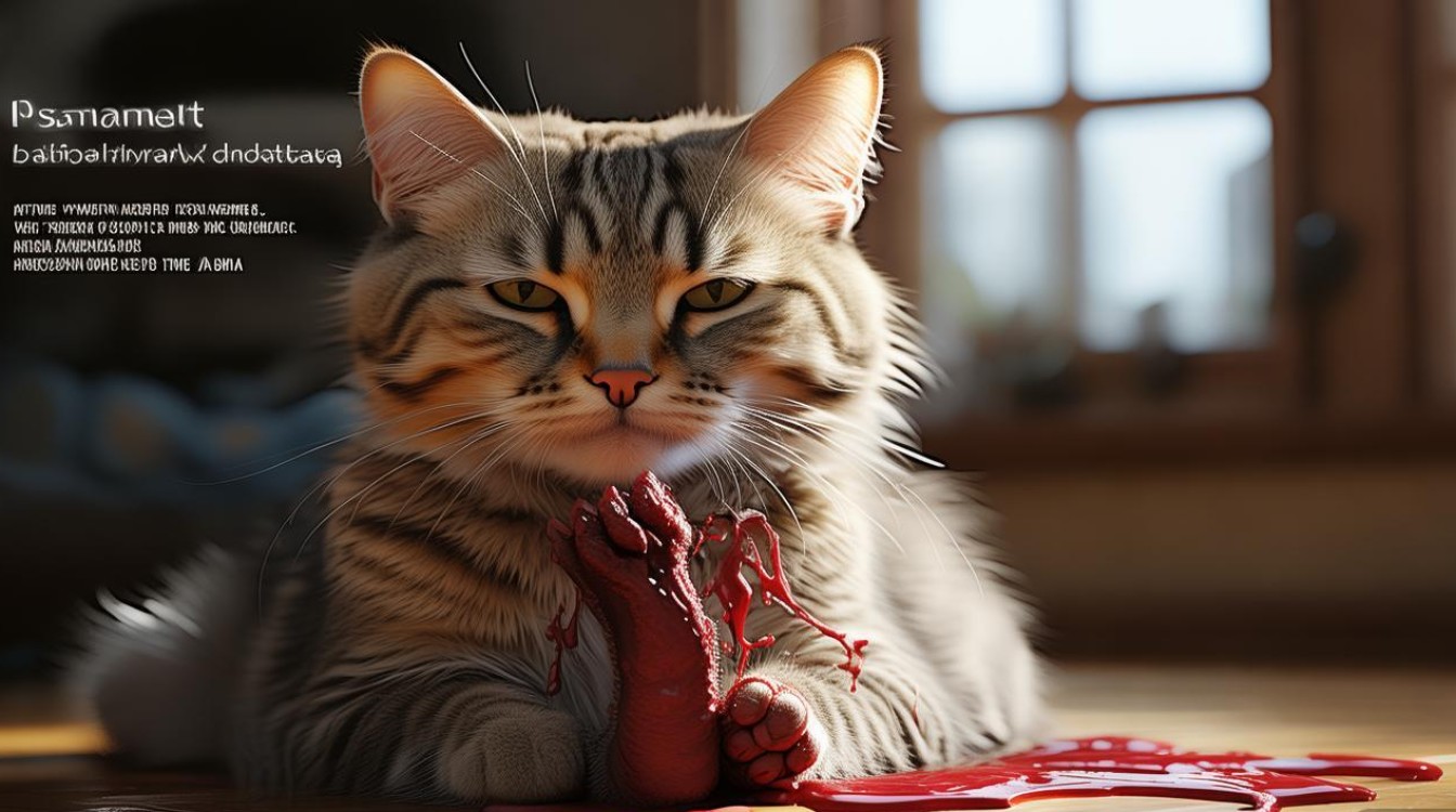 猫咪前腿受伤流血