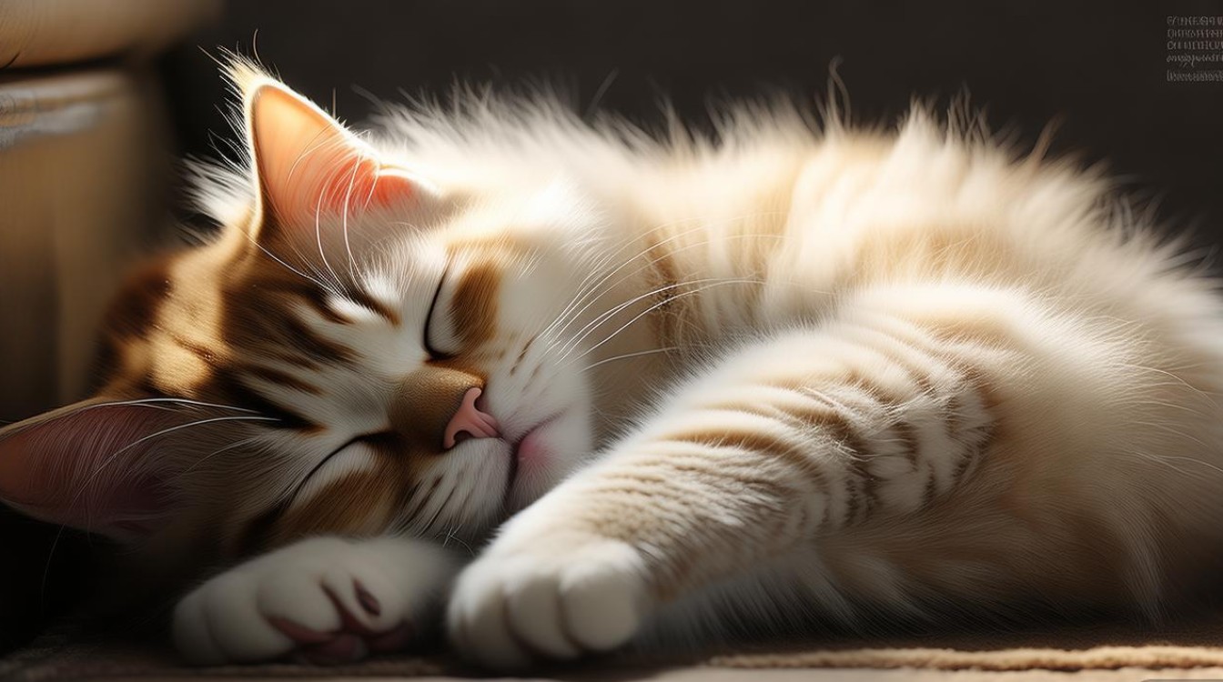 猫咪睡觉露出肚子
