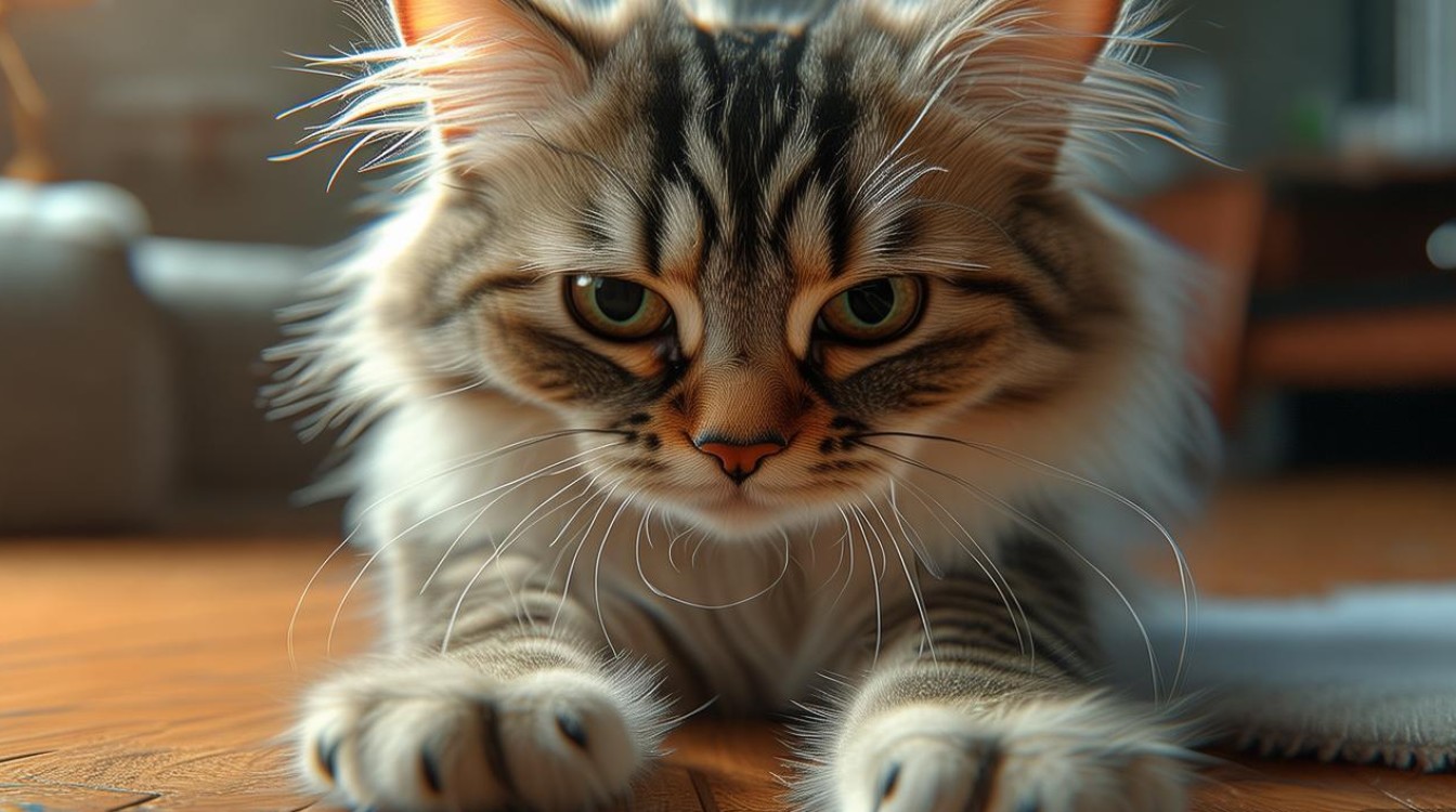 猫咪前腿抖动