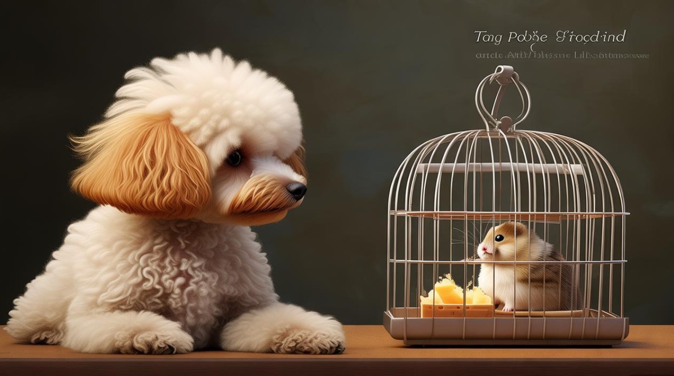 玩具贵宾犬吃仓鼠