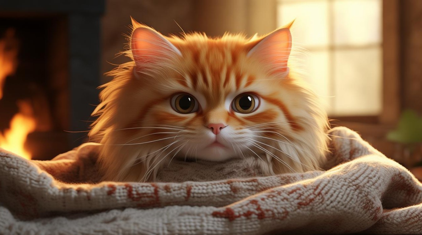 怕冷的猫咪图片