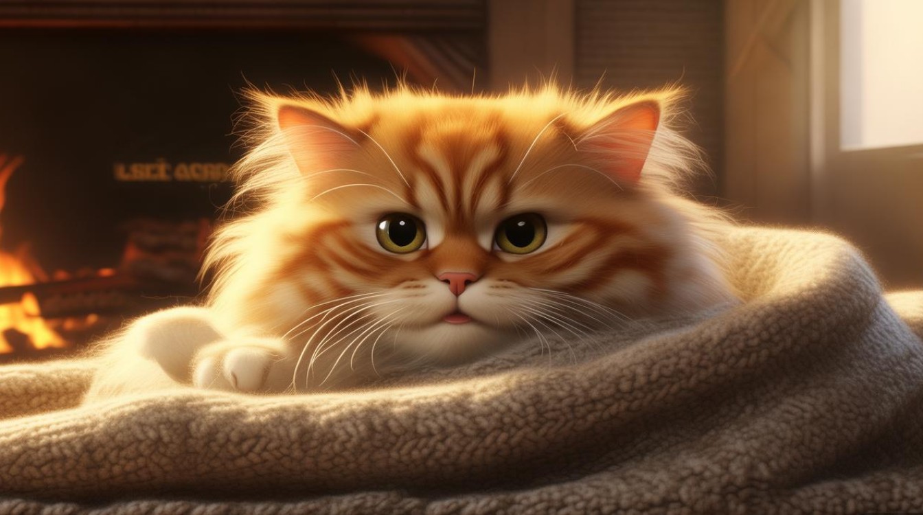 怕冷的猫咪图片