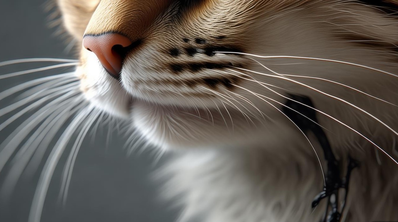 猫咪胡子根部黑黑
