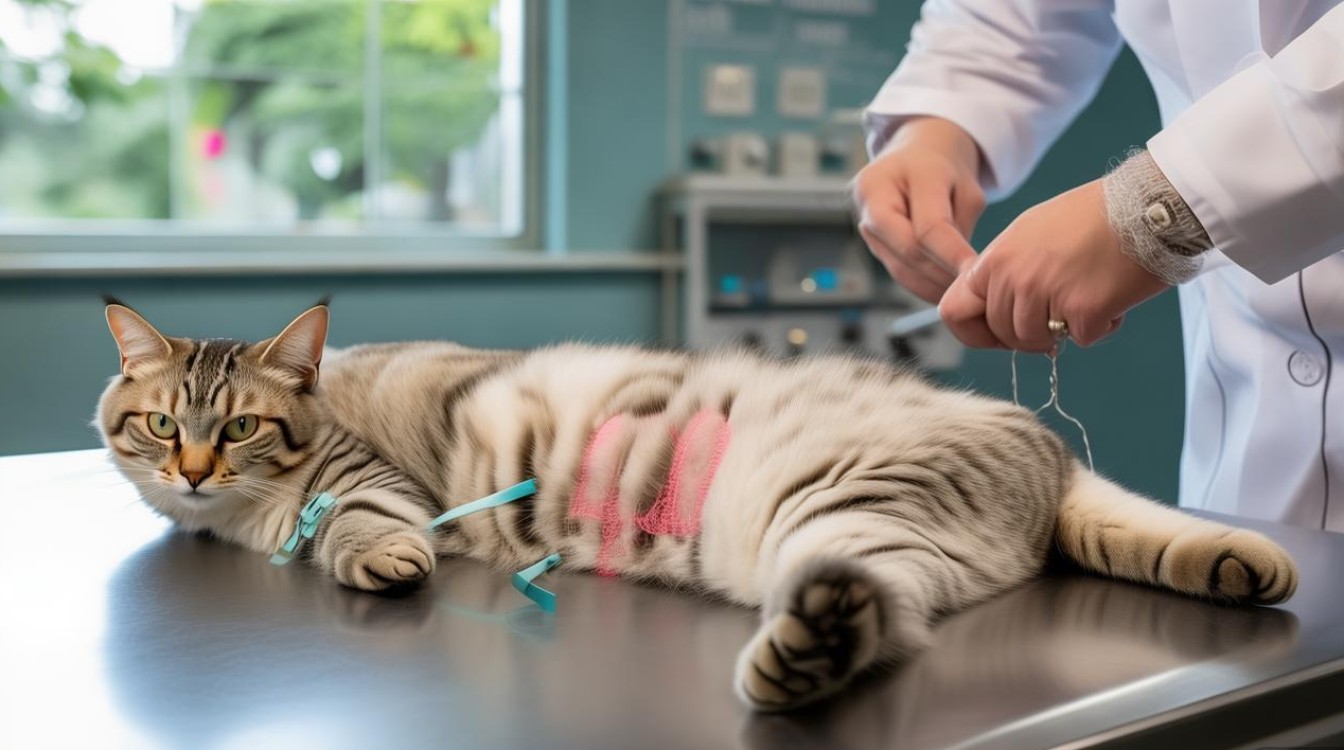 猫咪绝育母猫拆线