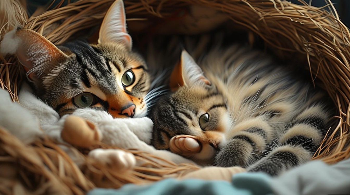 虎斑猫咪怀孕