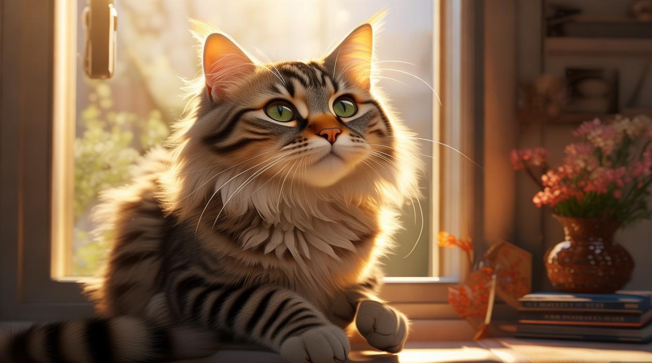 捕捉阳光的猫咪