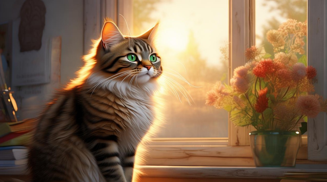 捕捉阳光的猫咪