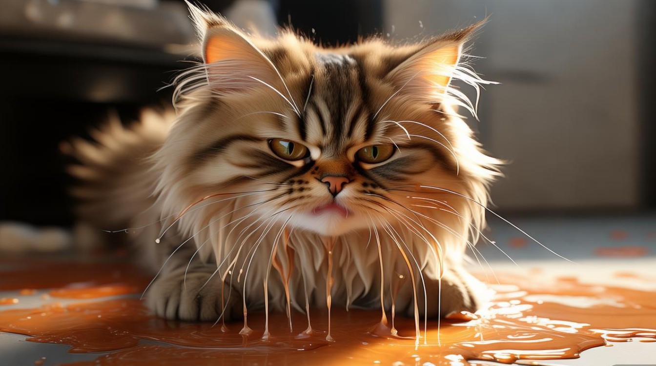 猫咪呕吐粘稠口水
