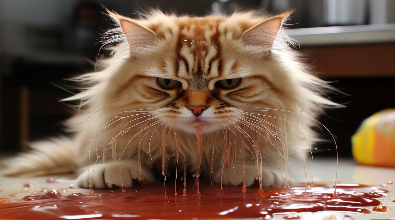 猫咪呕吐粘稠口水