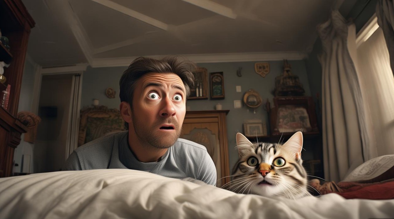 怕猫咪钻床底