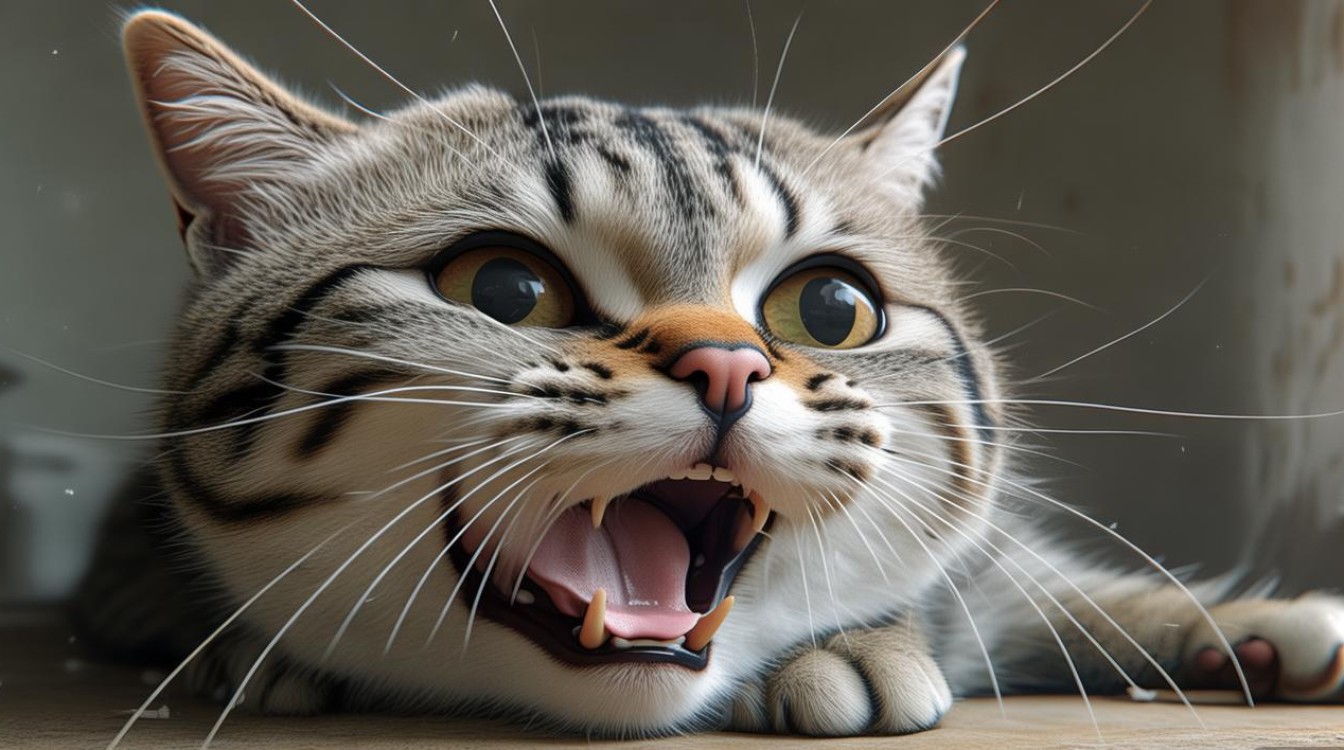 猫咪卡住气管了